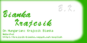 bianka krajcsik business card